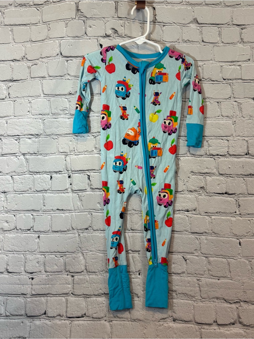Leo the Truck Birdie Bean Bamboo Zippie Romper